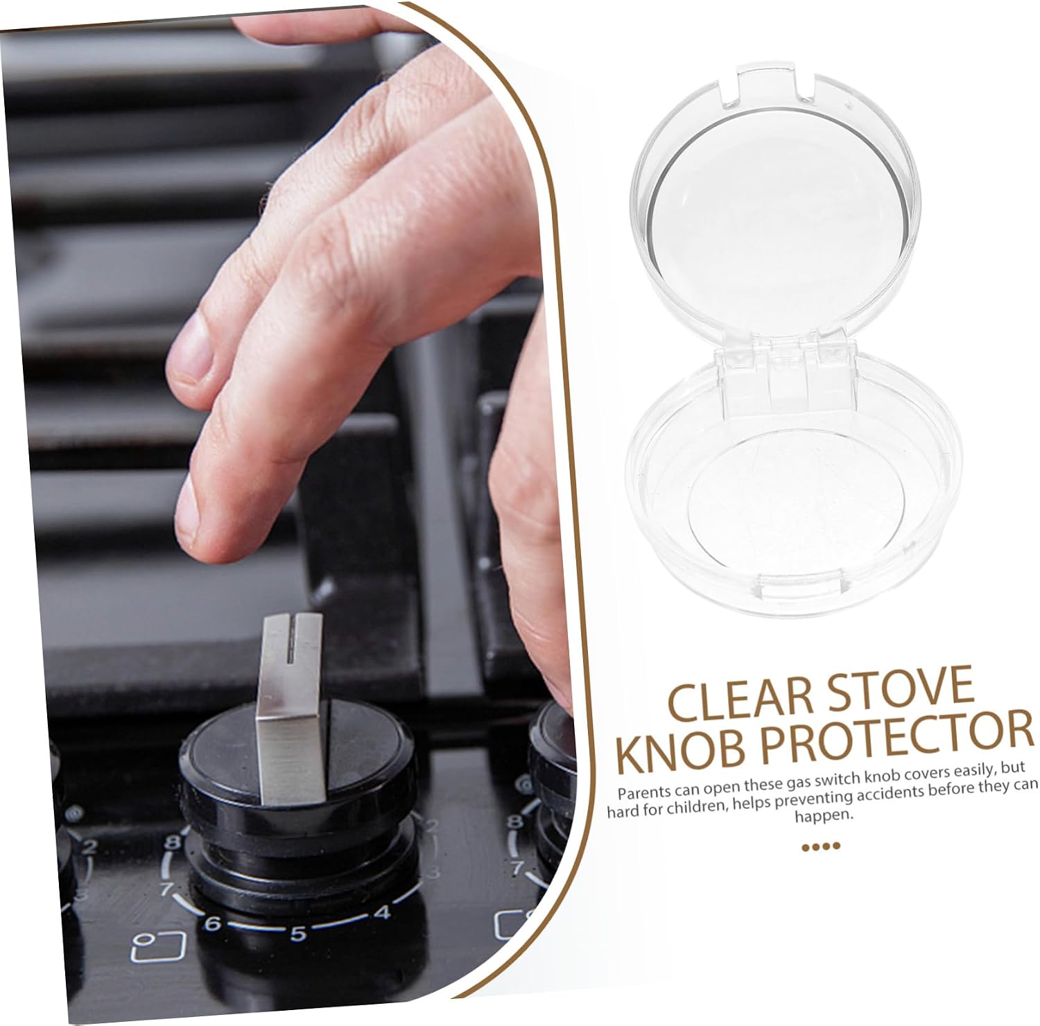 10pcs Safety Gas Stove Knob Covers Protective Covers for Gas Stove Knobs Easy for Adults Design and Easy to Clean