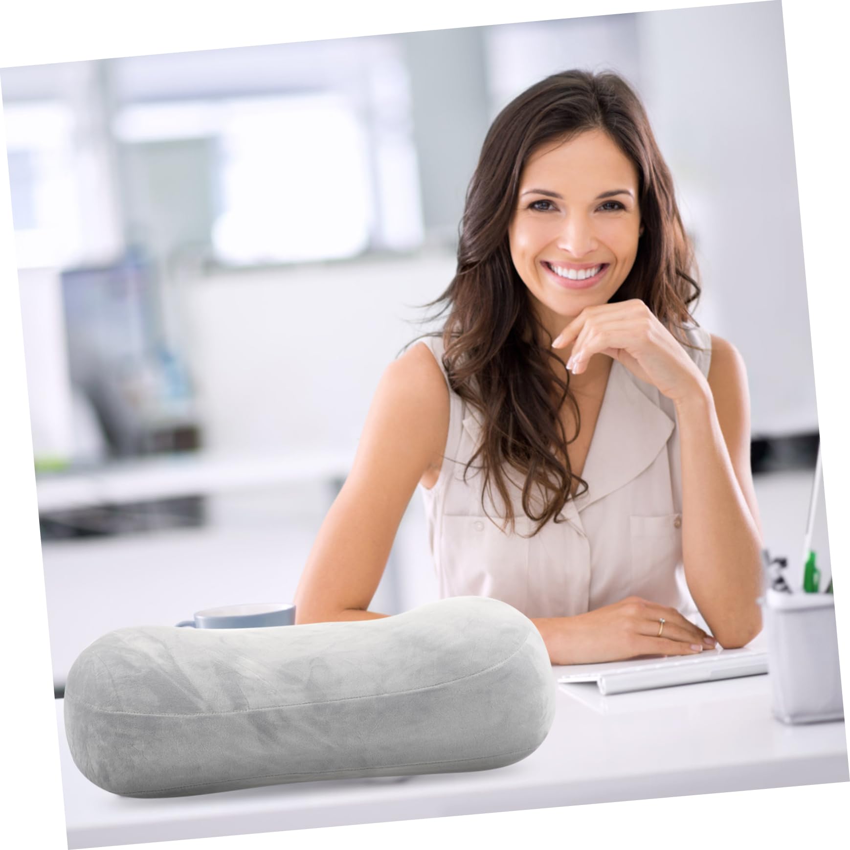 Abaodam Almohada de Viaje de Viscoelástica para Dormir Cojín Ergonómico para Oficina Camping Lavable