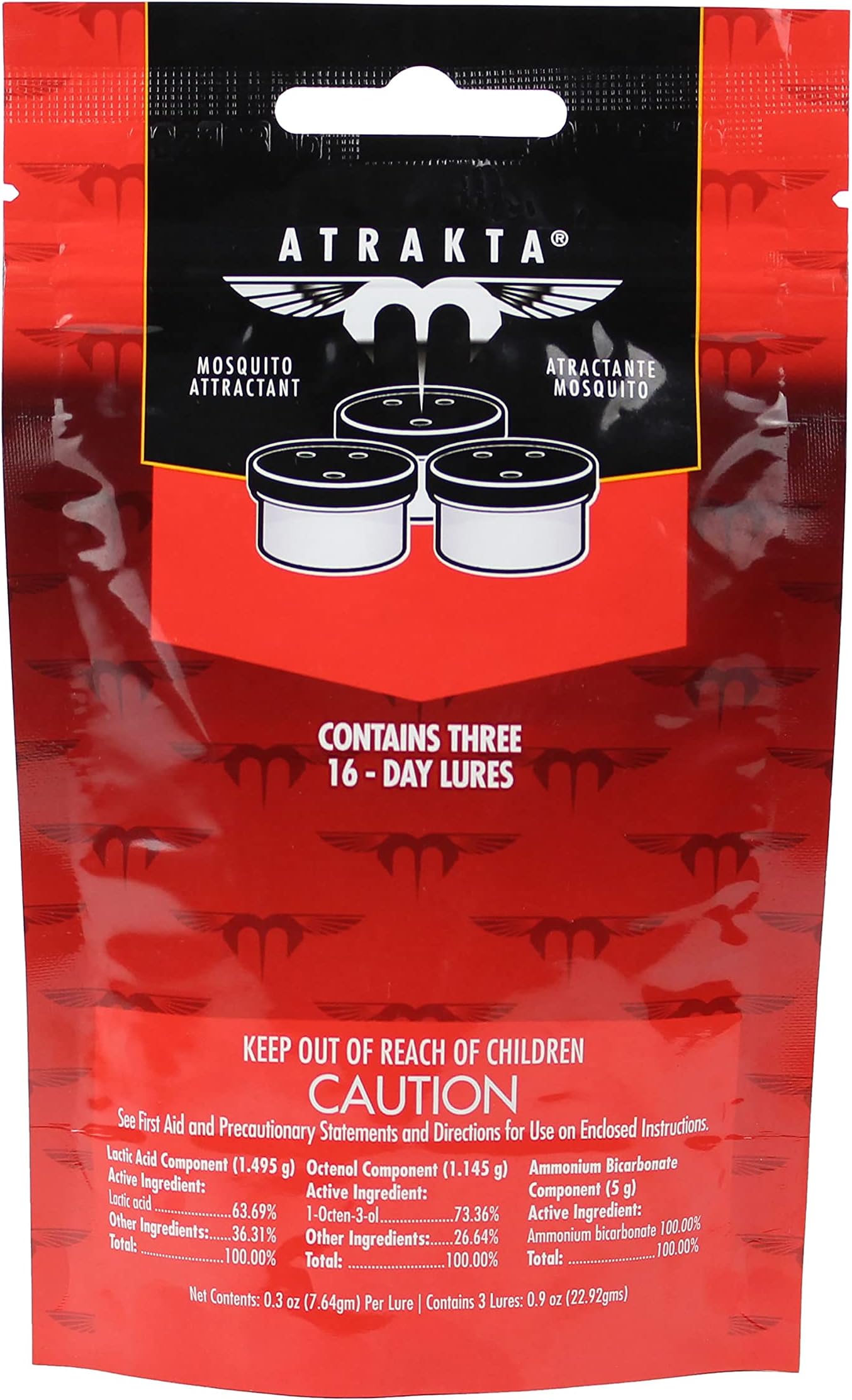 ATRAK3N ATRAKTA Mosquito Trap Attractant Pods – 3 Pack, Red