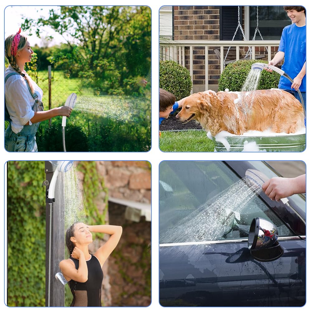 Tragbare Camping Dusche Mit Akku - Outdoor Dusche Mit Temperaturanzeige & 2m Schlauch Für Garten & Reisen