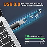 Vista 3 de Temdan USB to USB C Adapter,Car Charger OTG Converter Compatible with MacBook Pro Air 2024,Samsung Notebook and More Type C,for iPhone 17 16 15 Air