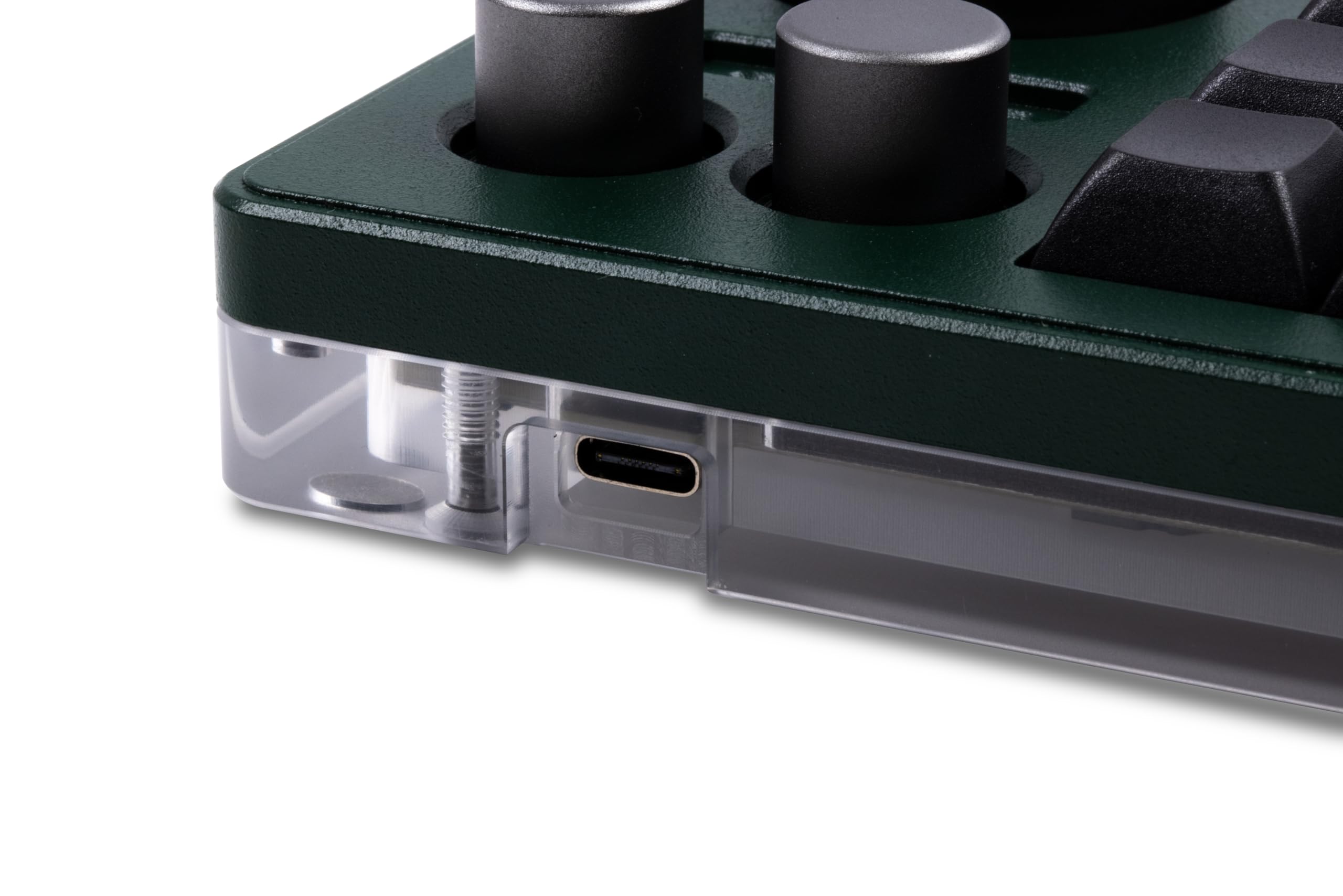 DOIO KB16 Aluminium-Makro-Pad Megalodon Triple Knob, VIA-kompatibel, Mini-Tastatur für Designer (Dunkelgrün)
