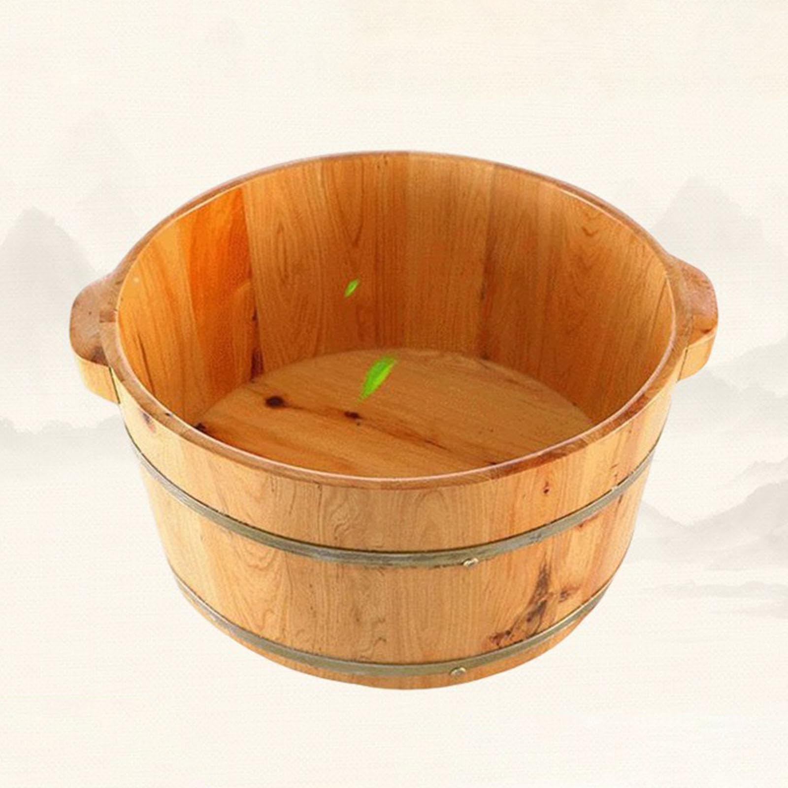 Fußbadewanne Holz Fußbad-Bucket Massagebecken Spa-pediküre Entspannungsfunktion Praktische Handhabung für Sauna Badezimmer Outdoor Zuhause