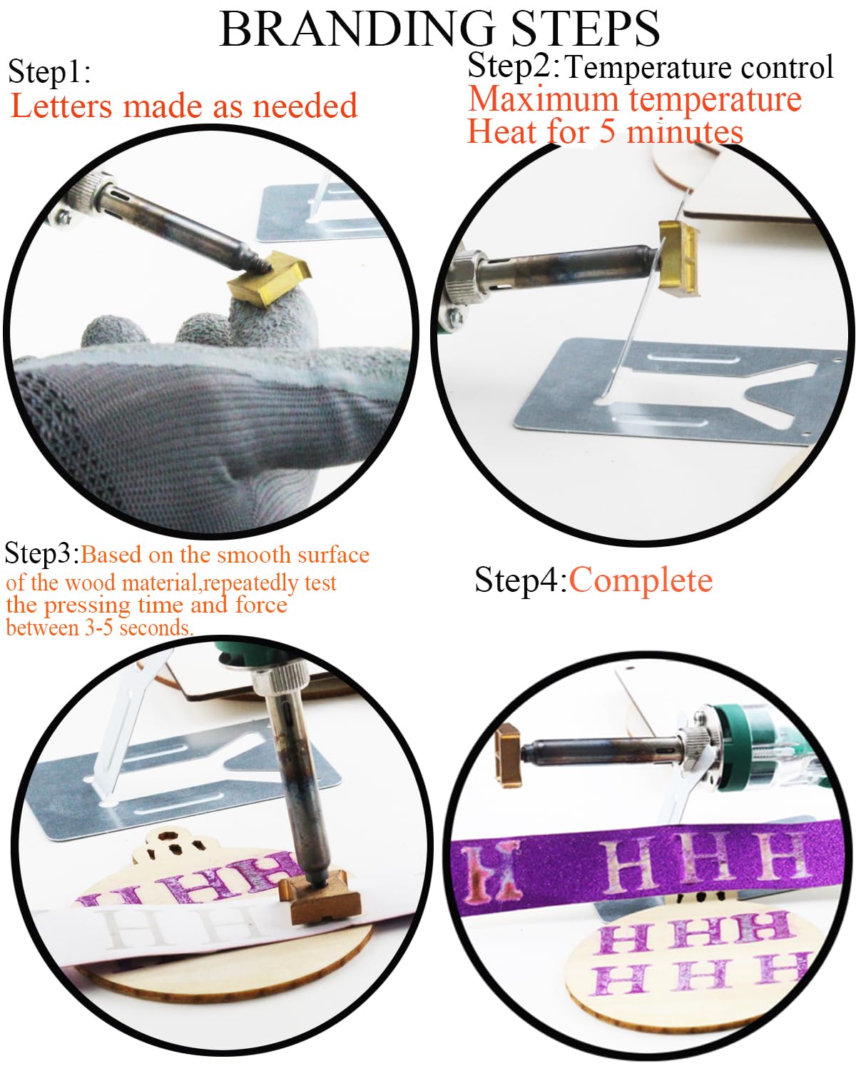 Żelazko do drewna kolorowe elektryczne oznaczenia żelazne litery cyfry zestaw do drewnianych skórzanych czapek DIY rzemiosło (1,2 cm 26 szt. liter kolorowe)