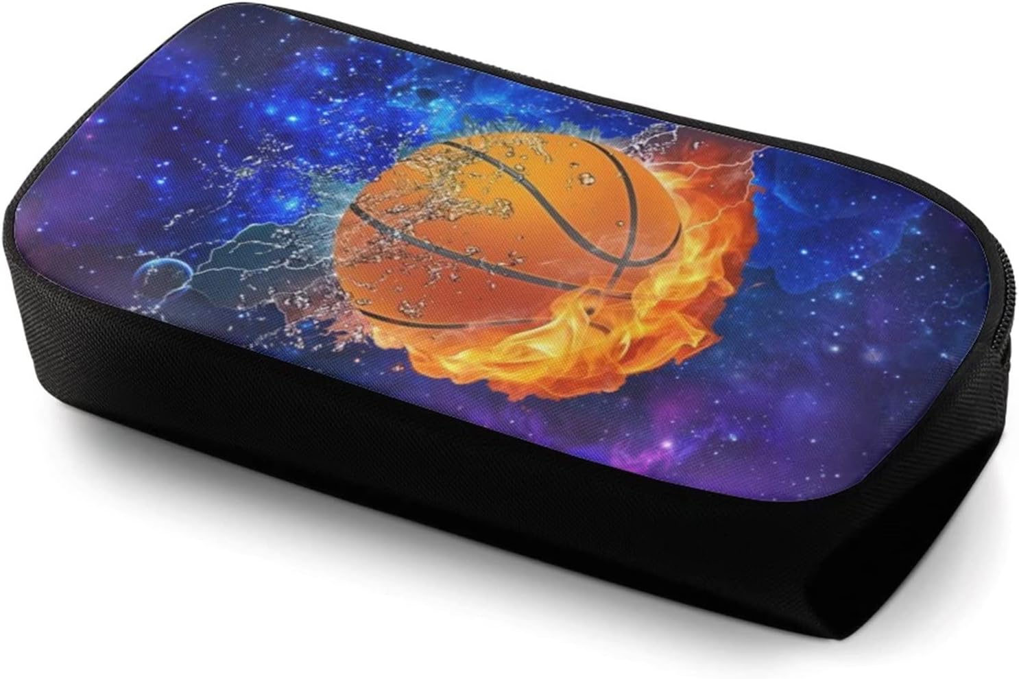HELLHERO Galaxy Basketball Pencil Bag Pen Case Holder for Kids Girls Boys Marker Cases Multifunction Stationery Pouch Zipper Cosmetic Bags School Office - Image 4