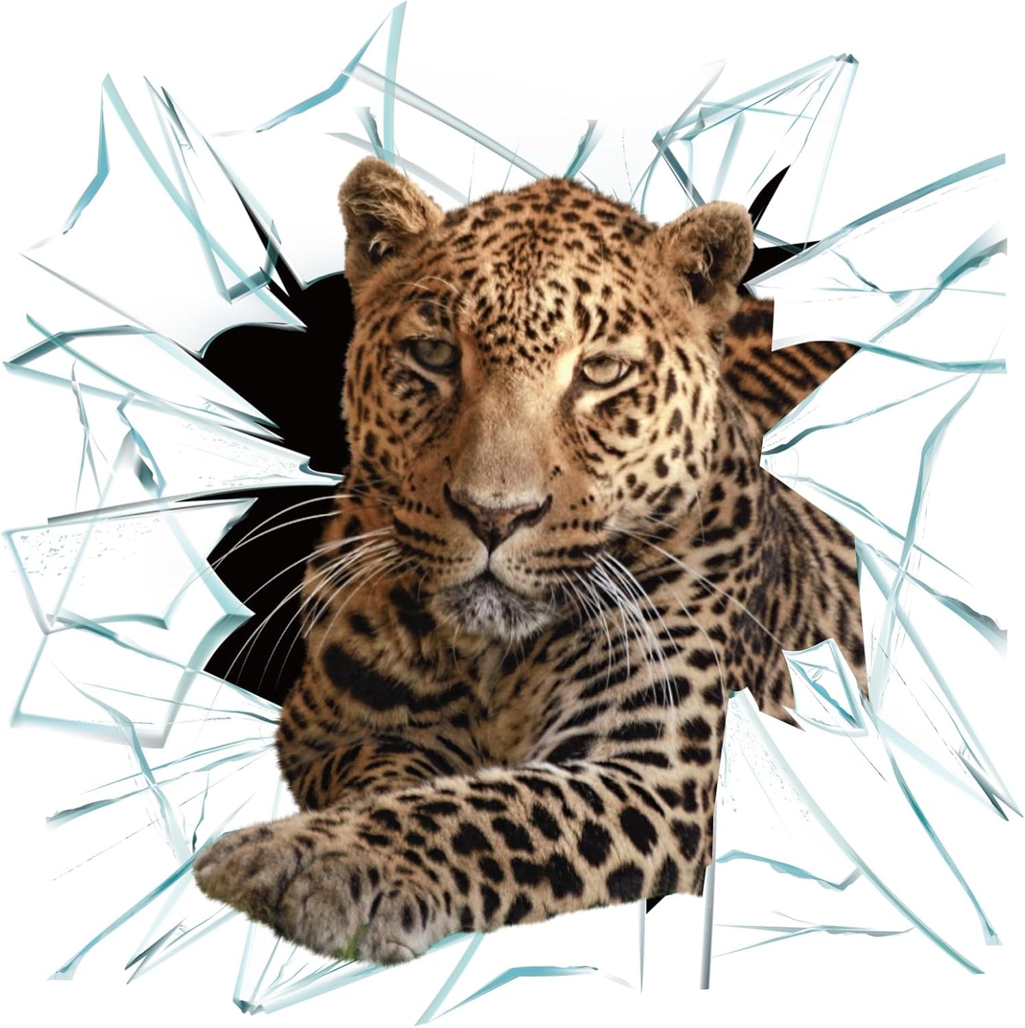 2pcs Leopard Car Decals Funny Animal Farm House Decor