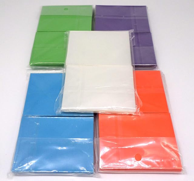 docsmagic.de 5 x 100 Mat Card Sleeves Standard Size 66 x 91 - Clear Light Blue Light Green Purple Orange