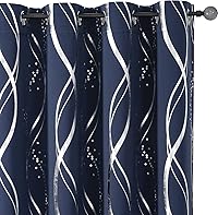 Vista 56 de BUHUA Juego de 2 paneles de cortinas opacas de 84 pulgadas de largo, cortinas de eficiencia energética y reducción de ruido para dormitorio con Gris