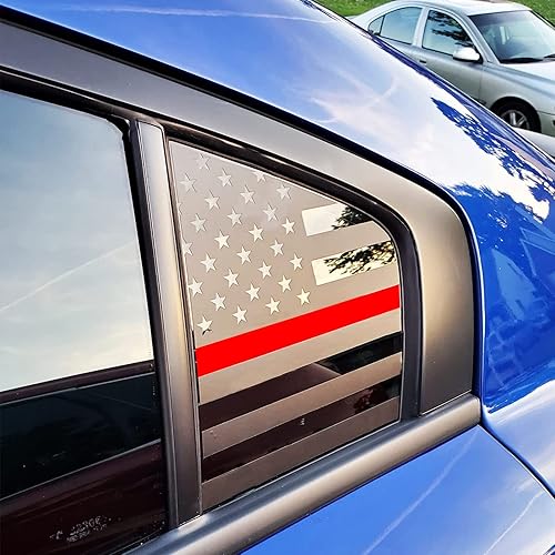 Xinghe para Dodge Charger 2011-2022, calcomanías de bandera estadounidense para ventanas laterales traseras, 2 piezas de calcomanía de bandera de
