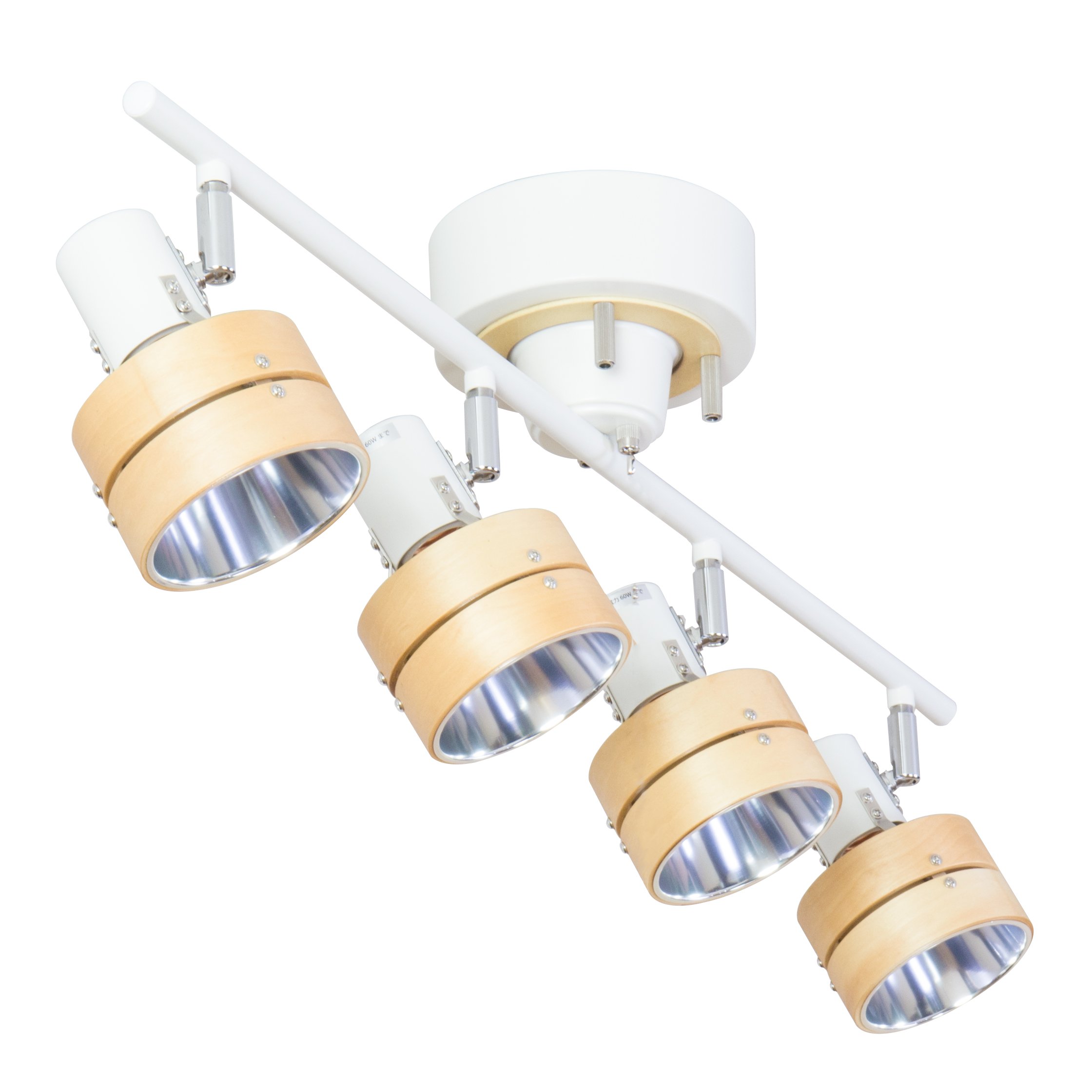 ホワイト・ナチュラル4灯 DINGLILED シーリングライト 4灯 レトロ