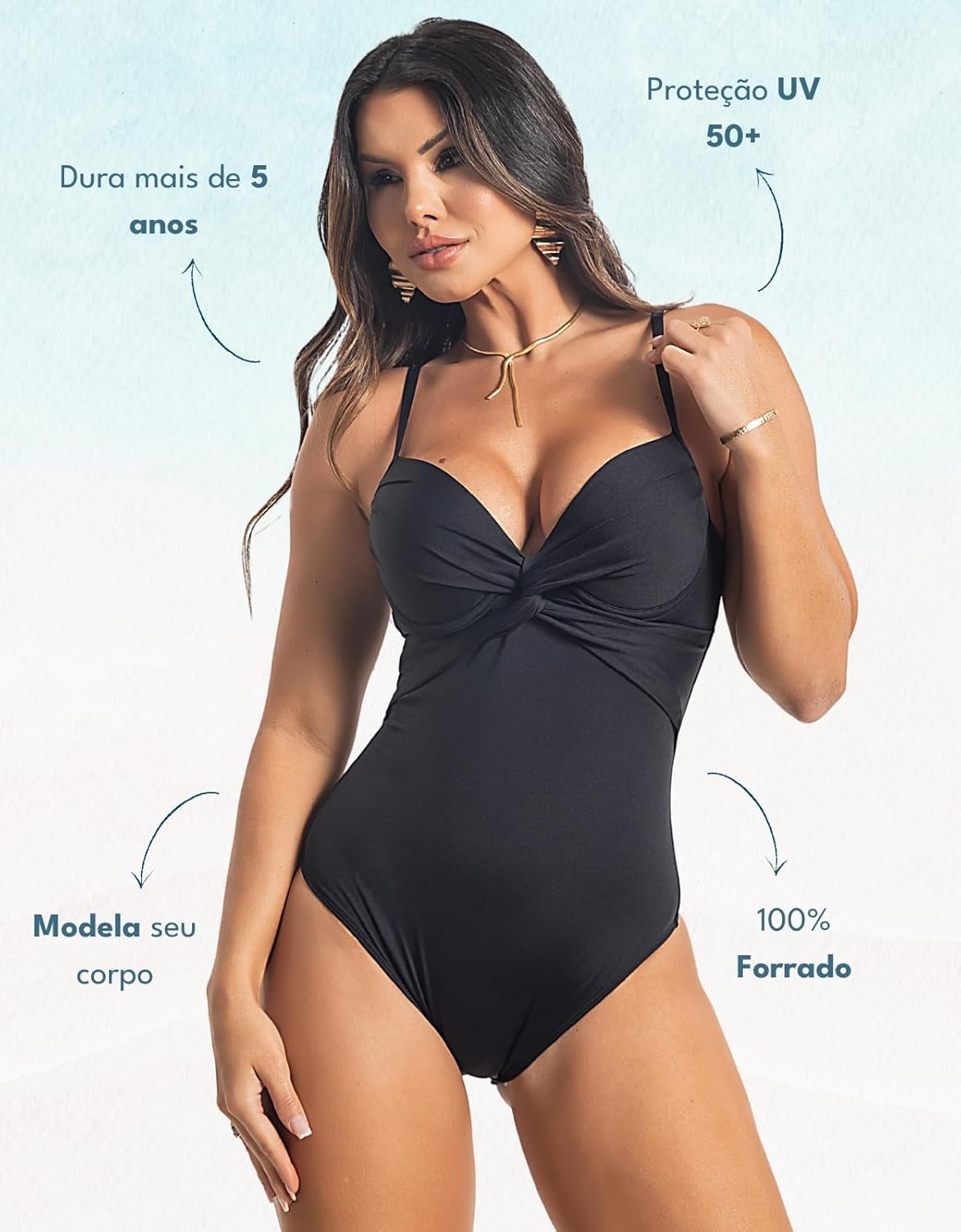 Maiô Body Feminino com Bojo Meia Taça e Aro Elegante em promoção! Veja a oferta e mais achadinhos de Moda praia 5 Hoje é o melhor dia para comprar Maiô Body Feminino com Bojo Meia Taça e Aro Elegante com aquele preço maroto! Promoção! Aproveite a oferta! 5