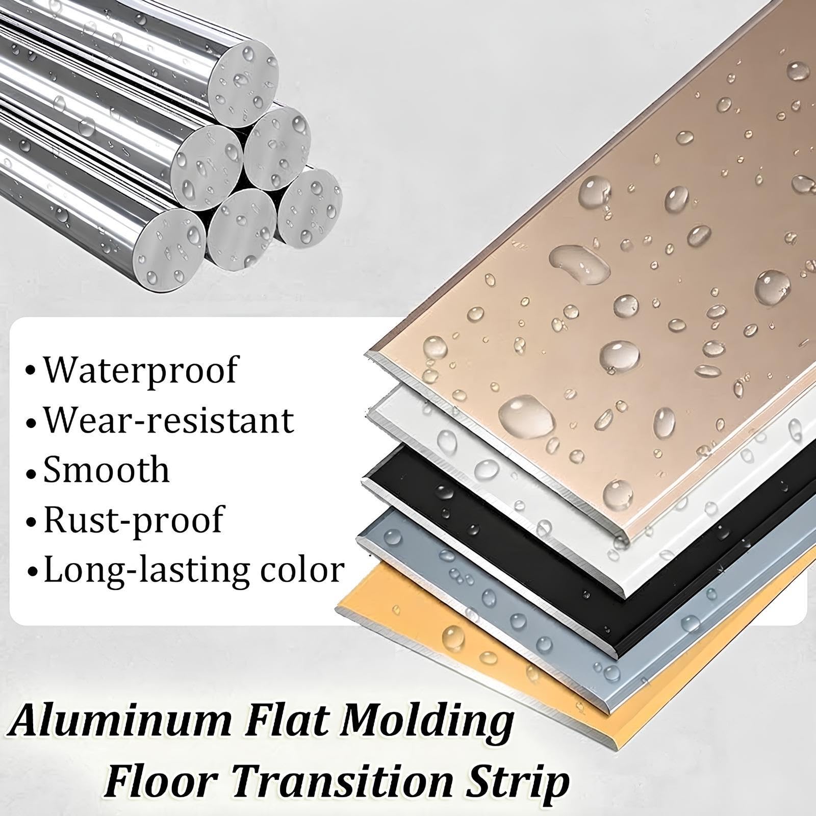 An 7cm Tira De Umbral Adhesiva De Aluminio Perfil De Transición Para Suelo