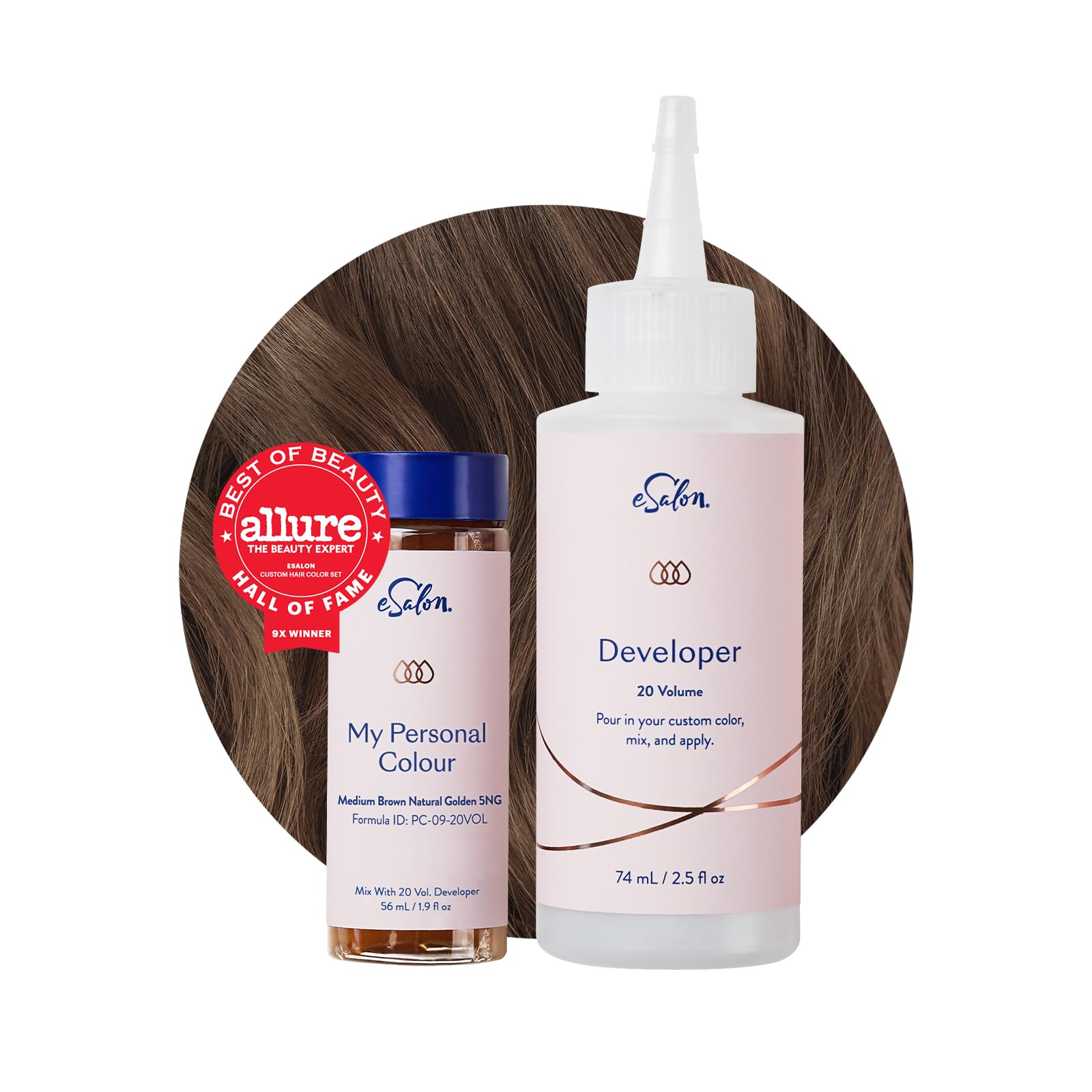 eSalon Permanent Hair Colour Set, 100% Grauabdeckung, Heimcolorationen, 0% Ammoniak Haarfarben, Multidimensionale Haarfarben, Professionelle Haarfarben