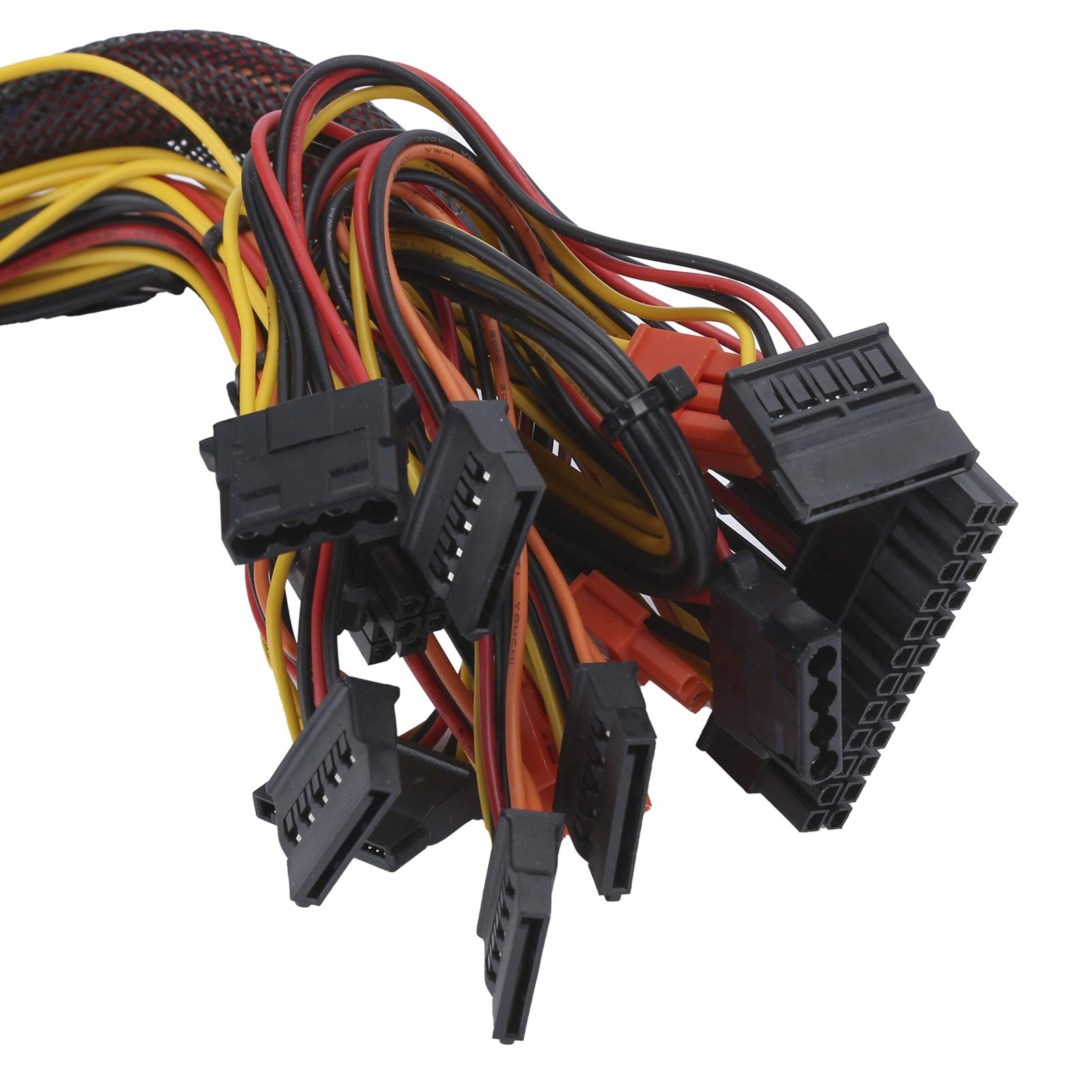 600W Fuente de Alimentación,5.5 Pulgadas de Ventilador Silencioso Fuente de Alimentación para Computadora,ATX-600W 24 Pin Fuente de Alimentación con Manual Ajustable Fan,Accesorio de Escritorio(Negro)