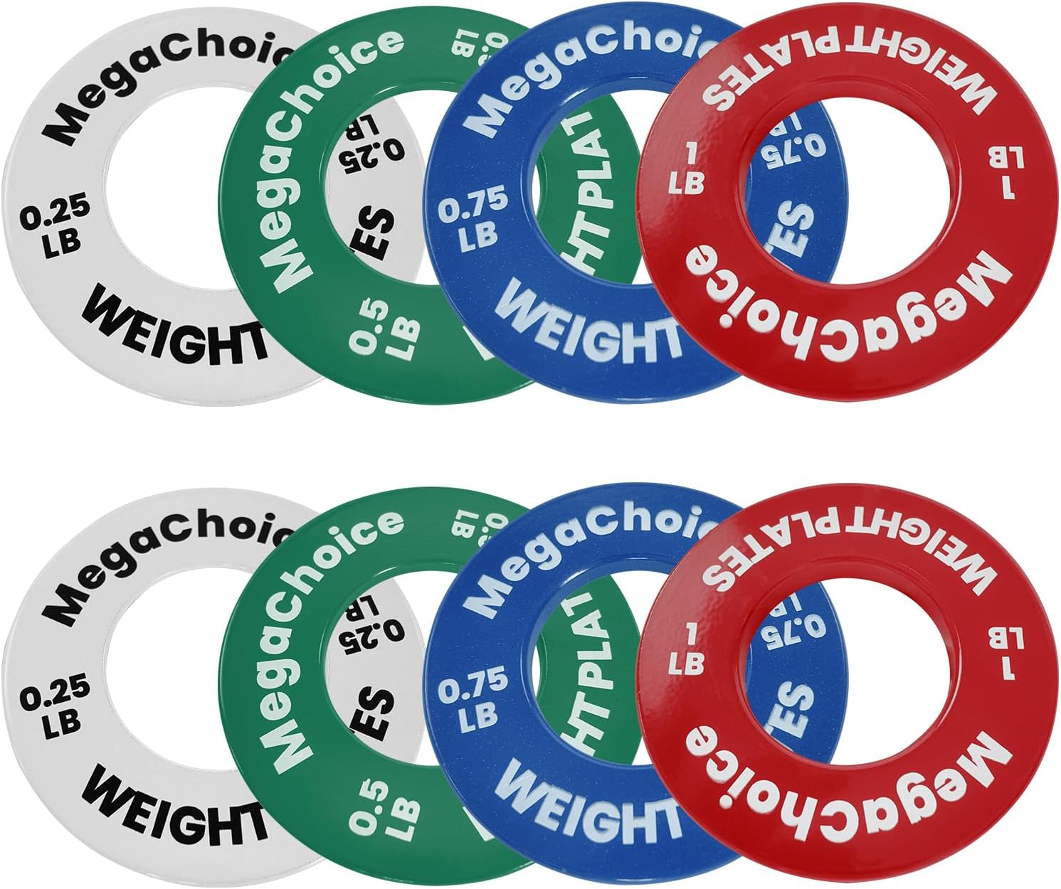 Steel Fractional Plates Set 0.25/0.5/0.75/1 LB,Micro Plates Bundle,Incremental Weight Plates Kit,Micro Loading Plates for Strength Gains