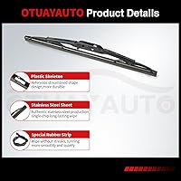 Vista 2 de OTUAYAUTO - Limpiaparabrisas trasero, 2 piezas de limpiaparabrisas trasero de coche, Convencional