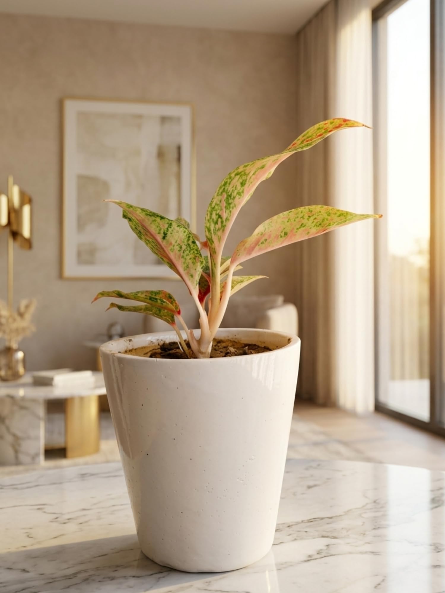 AglaonemaRed Star Dust Indoor Pant | Live Green Plant | AglaonemaRed StarDust Air Purifying Plant | Aglaonema-StarDust Lucky Plant | Plant for Home | Indoor | Living Room | Office Decoration Gift-image-43