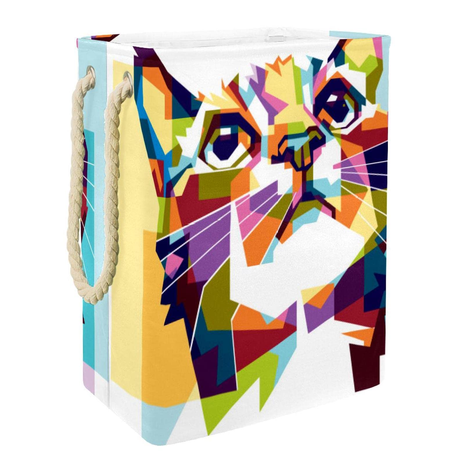 Panier à linge chat coloré en toile imperméable de qualité supérieure