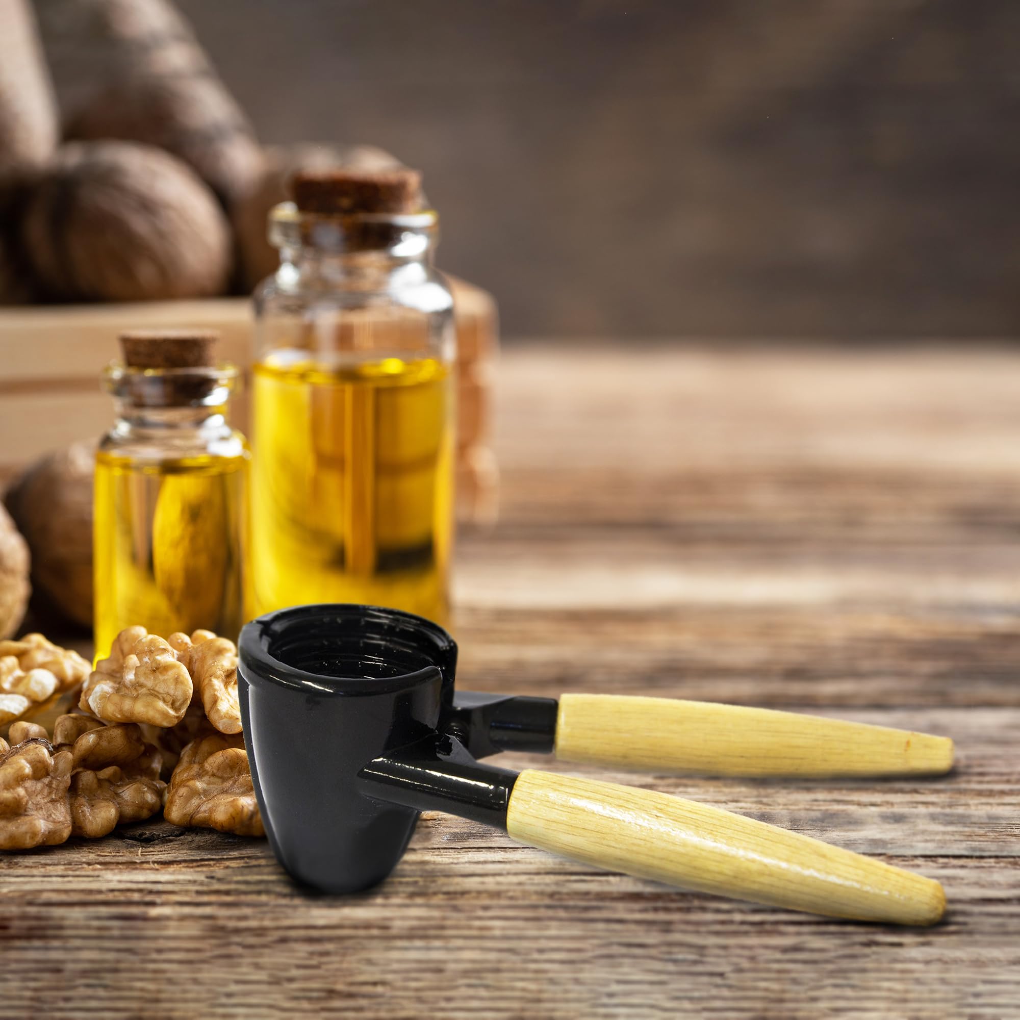 COOK CONCEPT - Casse Noix Ouvre Bouteille Avec Pince et Manche En Bois - Conçu Pour Noix et Bouteilles - Structure Métal Robuste - Dimensions Compactes
