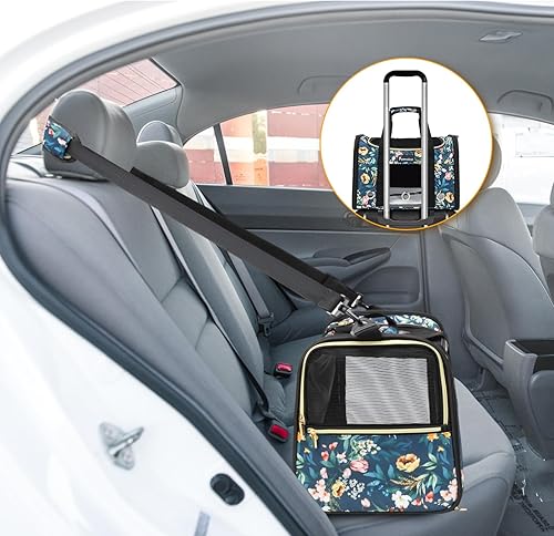 Miniatura 48 de Petmolico Transportador para gatos Bolsa para mascotas de lados suaves para gatos pequeños y medianos, cachorros, 16 libras, transportador de viaje