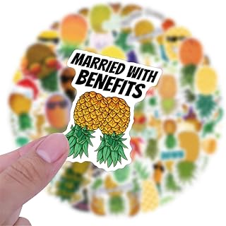Upside Down Pineapple Stickers,50PCs,Pineapple Laptop Decals Gift Toddlers Teens Girls Cute Cool Kawaii Tools Decorations DIY,Stickers for Hydro Flask