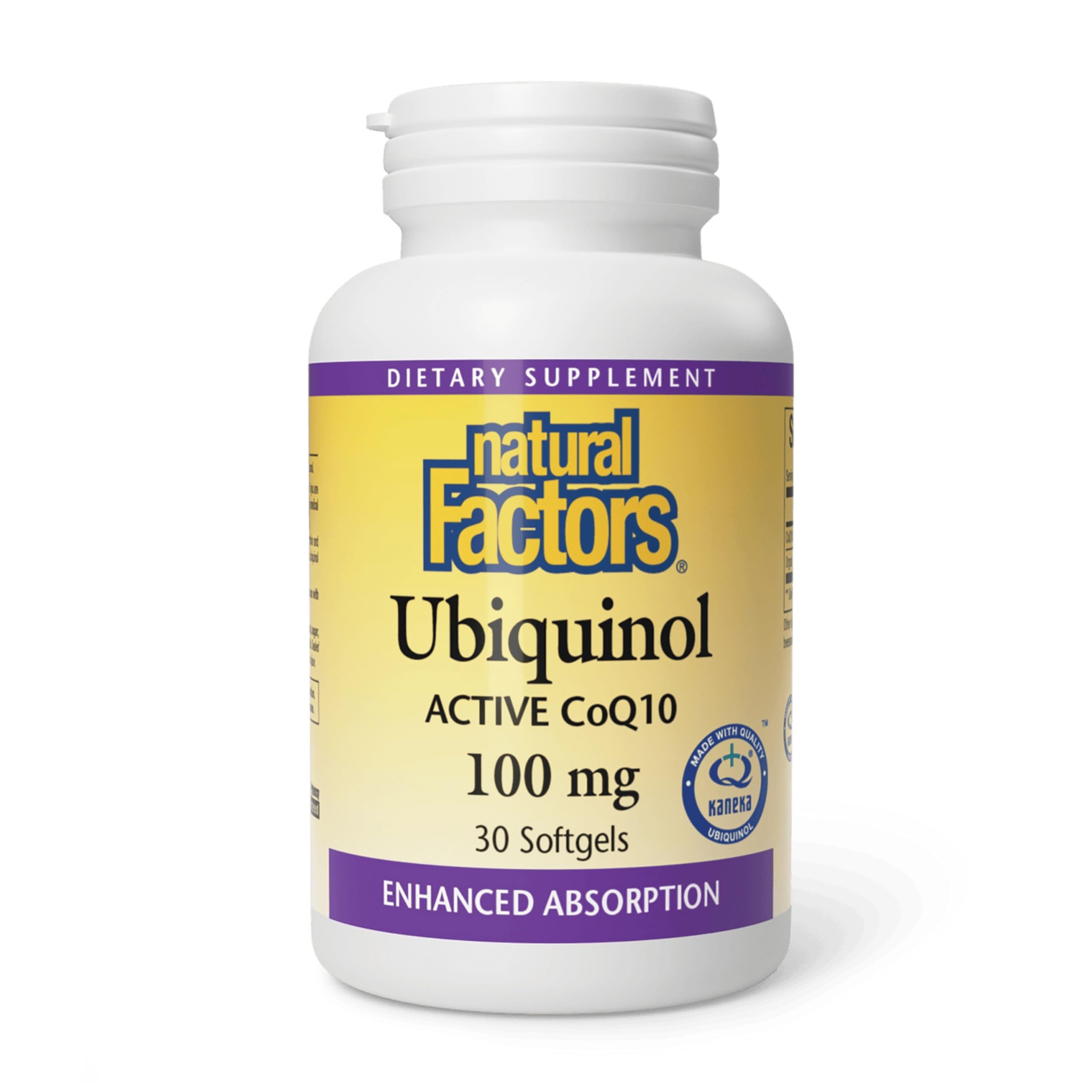 Ubiquinol 100 mg - Supports Heart Health & Natural Vitality - Antioxidant Support Supplement with Superior Absorption - Energy Support with Flaxseed Oil - 30 Softgels (30 Servings)