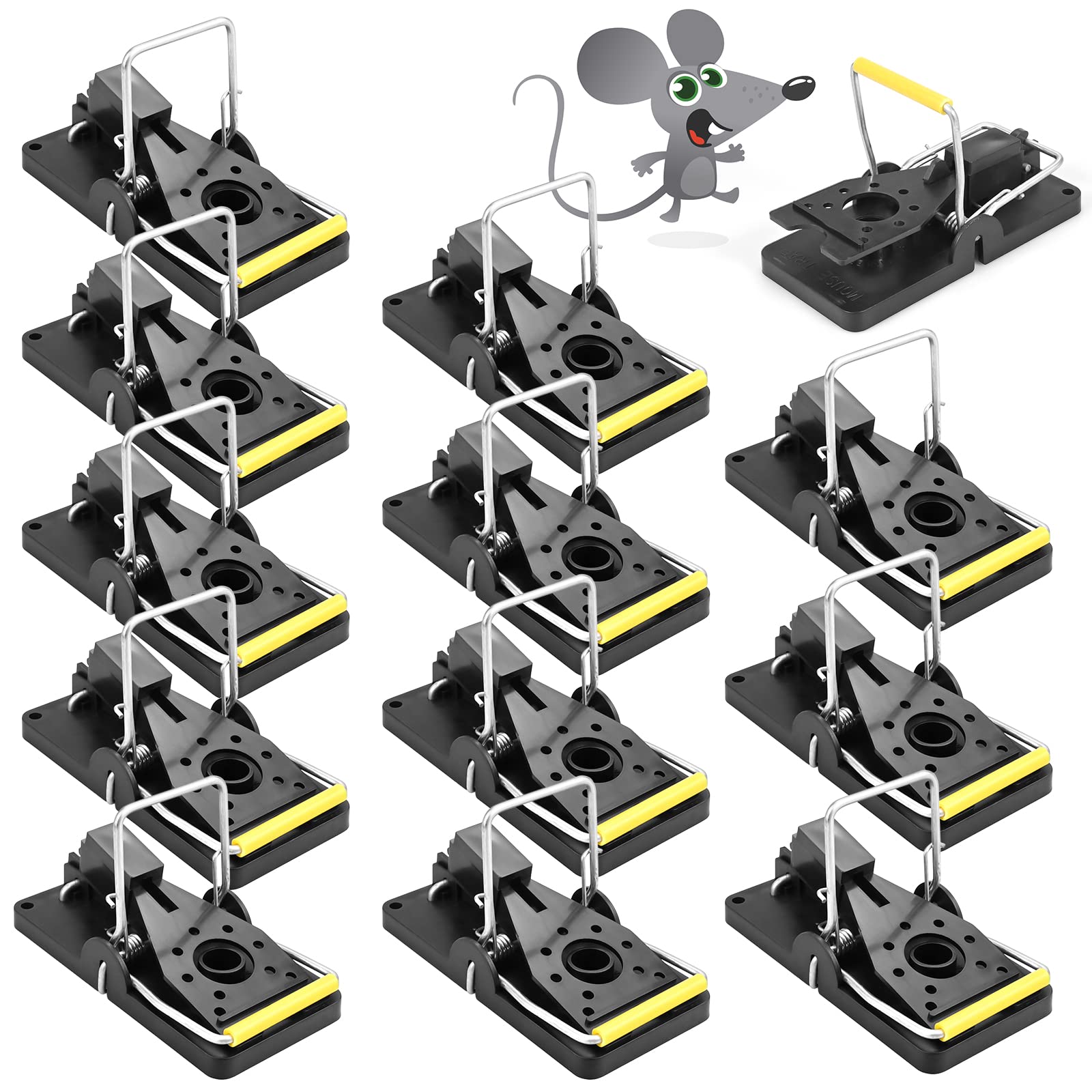 Mouse Trap, Professional Mouse Trap, Impact Trap, Rat Trap, Pack of 12, Efficient and Reusable Mouse Trap Professional Mouse Traps in Kitchen, Home and Garden