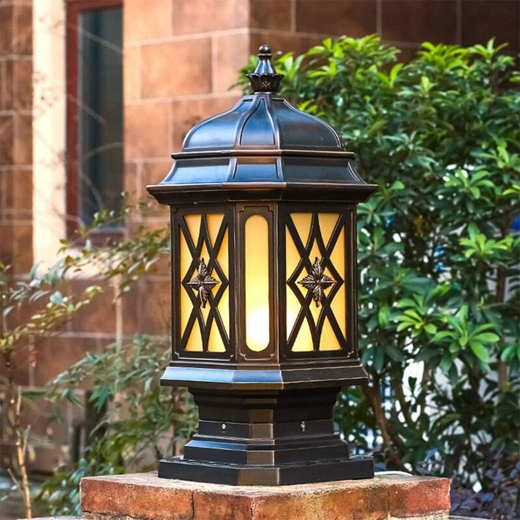 Column Headlight, Outdoor Pillar Light Retro Column Headlight Aluminum Waterproof Villa Garden Lighting Street Light