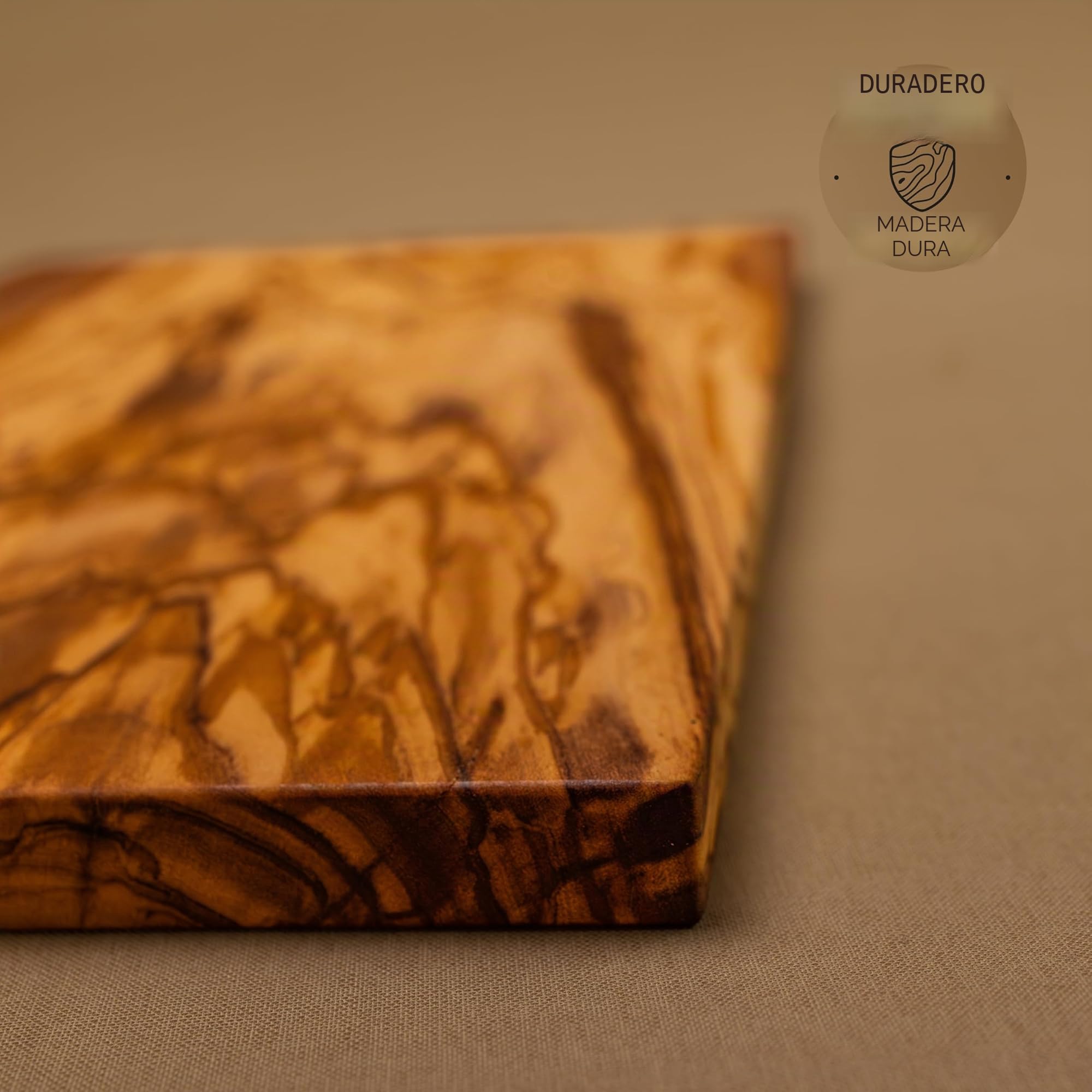 DAS OLIVENHOLZBRETT Tabla de cortar rectangular de madera de olivo / Tabla de desayuno de madera/tabla de desayuno/tabla de desayuno/tabla de aperitivos de madera de olivo / 30 cm x 17 cm x 2 cm
