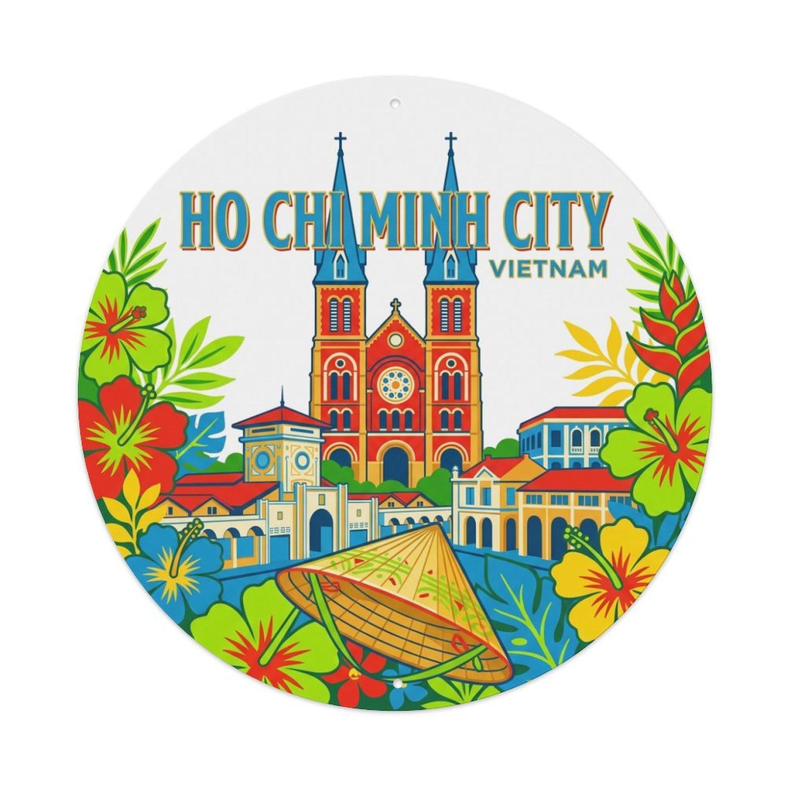 Xanthor Style Retro Vietnam Travel Ho Chi Minh City Metal Tin Sign
