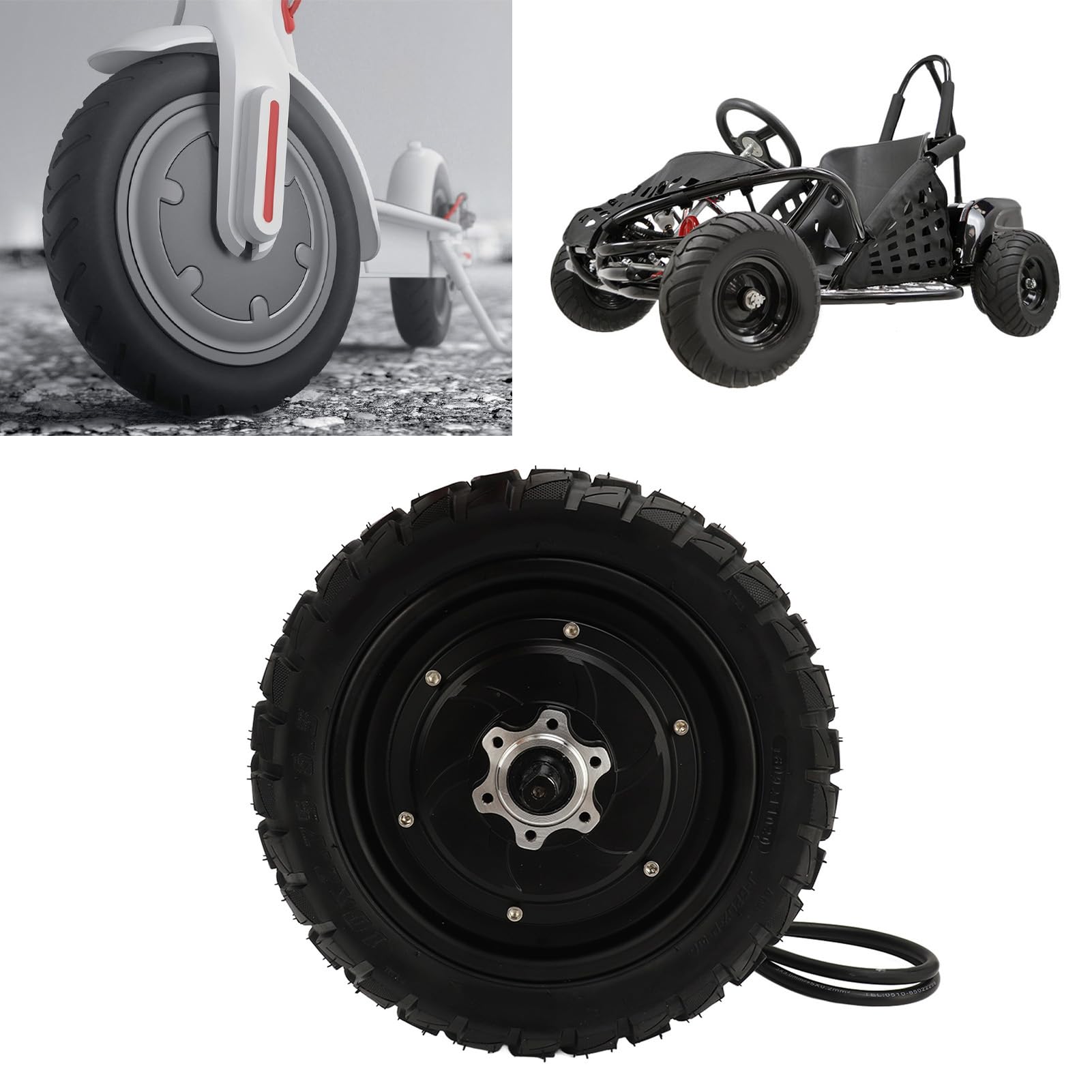 Motore del Mozzo della Bici Elettrica, Motore del Mozzo della Ruota della Bici Elettrica da 10 Pollici 48 V 72 V da 800 a 2200 W Motore del Mozzo della Gomma a Vuoto con