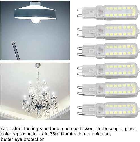 Miniatura 4 de plplaaoo Bombillas de repuesto de iluminación de 360 , bombillas compatibles con bombillas LED G9 de 7 W, iluminación versátil regulable, para
