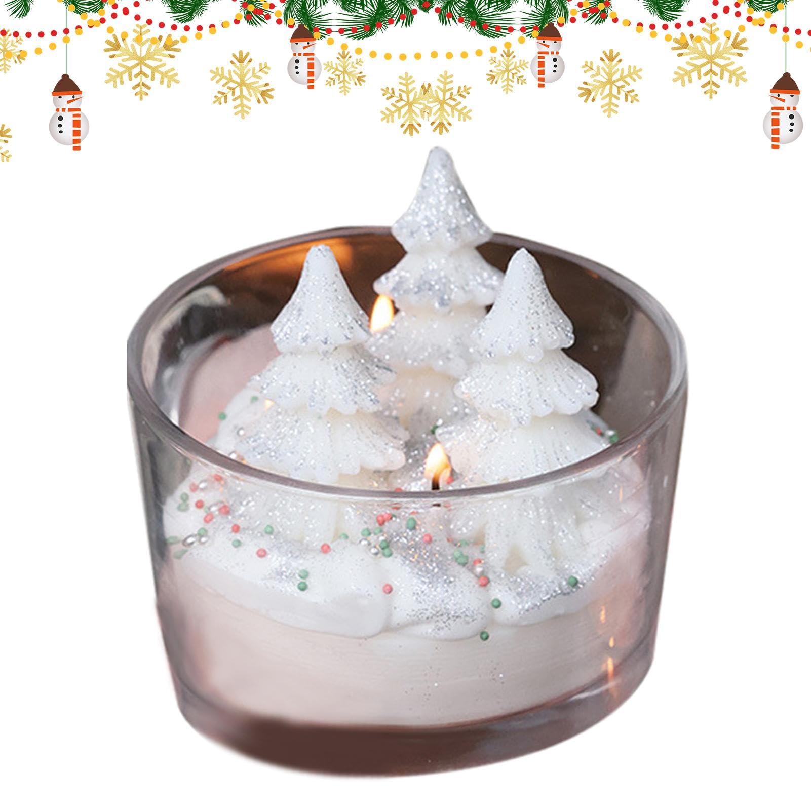 Vela decorativa aromática navideña,Vela de aromaterapia navideña Decoración