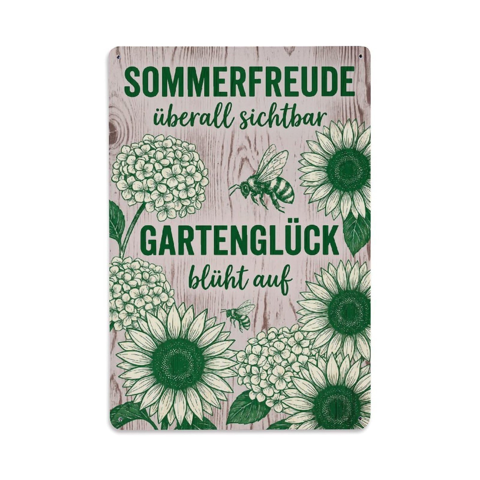 Rustic Summer Joy Vibrant Lush Metal Tin Sign