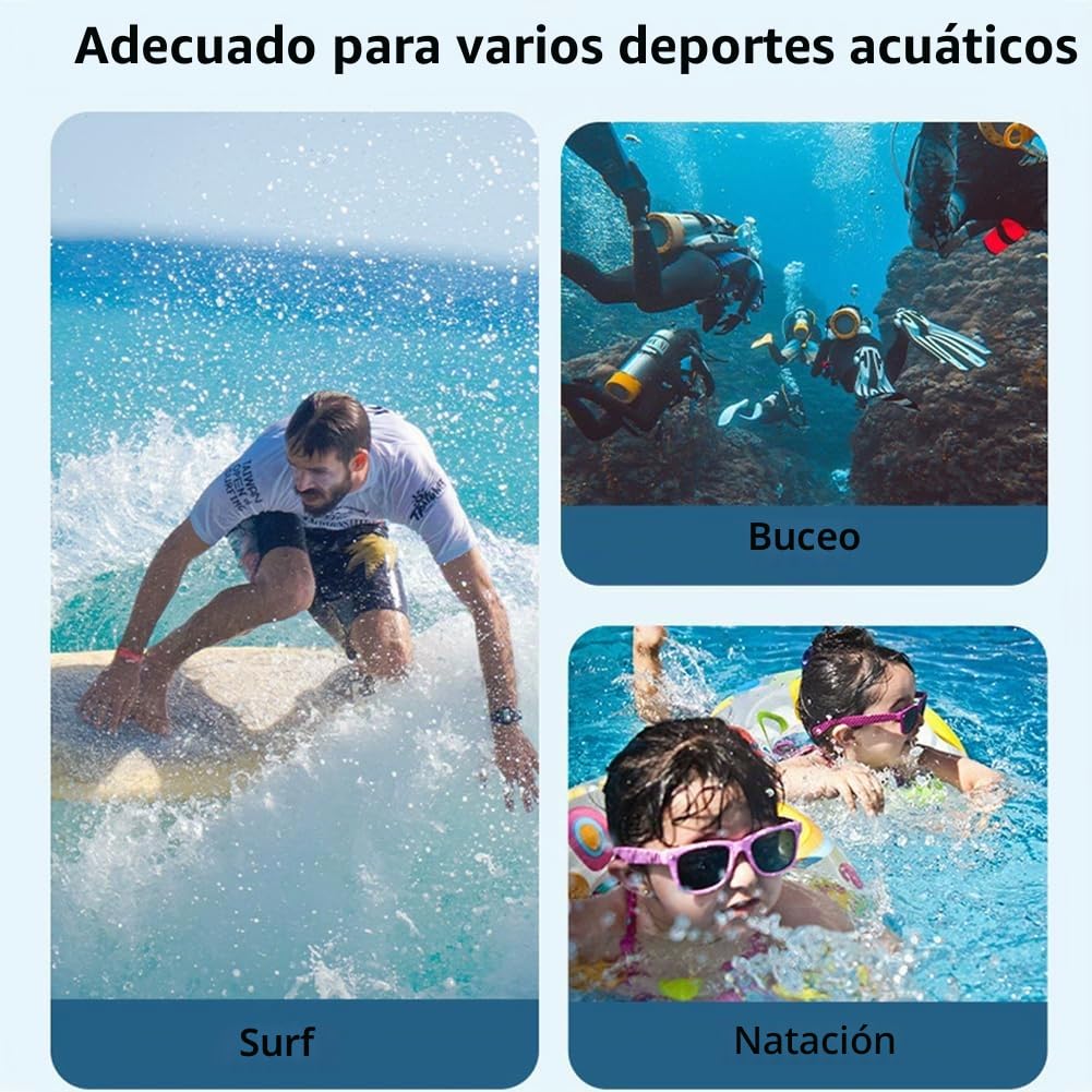 Kit de Accesorios de Buceo para cámara de acción para dji Osmo Action 6, Funda Impermeable + Mango Flotante Impermeable