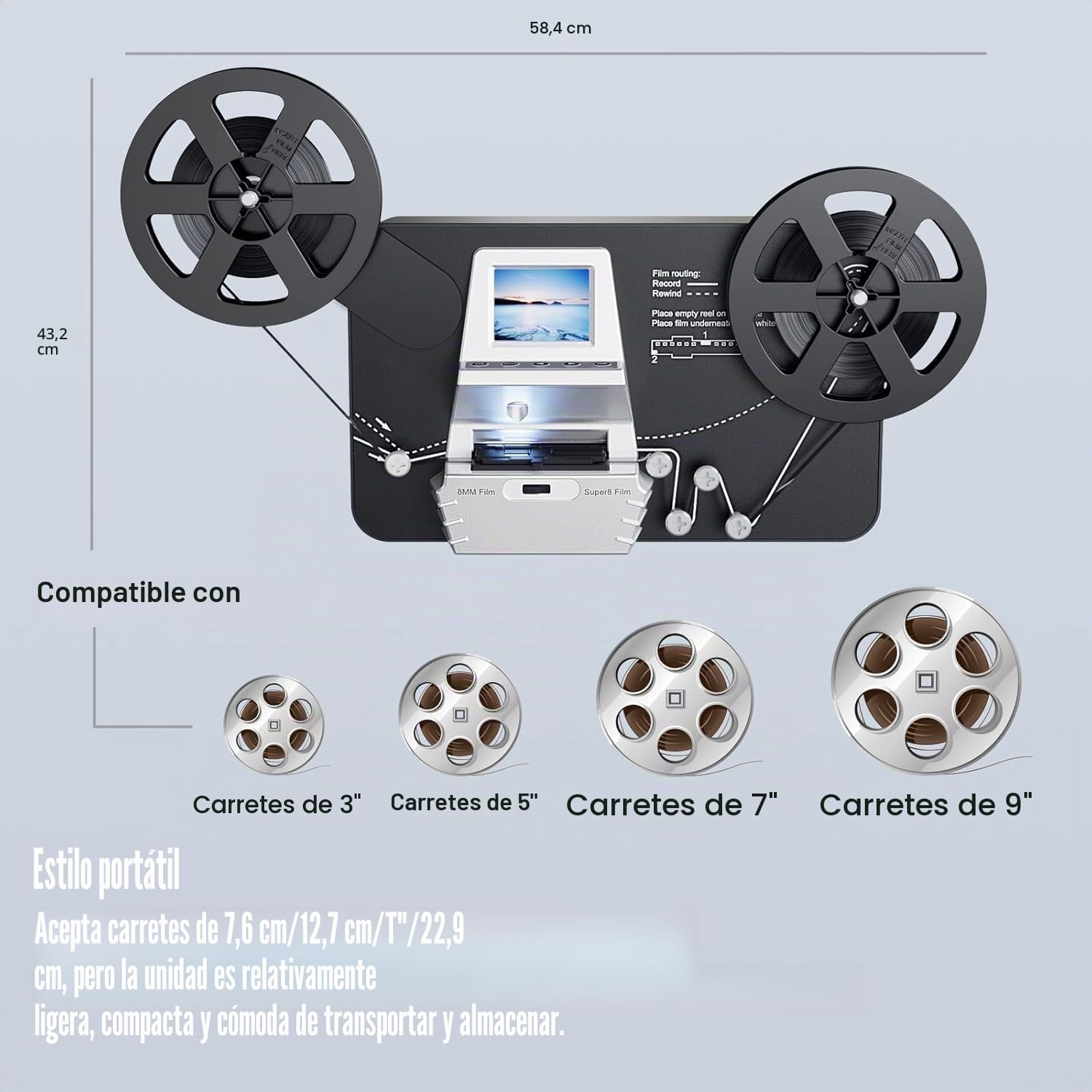 Convertidor de película de 8mm