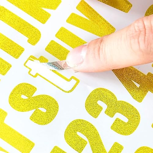 Miniatura 4 de Calcomanías del alfabeto para manualidades, 5 hojas, 405 piezas, calcomanías de letras autoadhesivas, calcomanías de números de vinilo, calcomanías