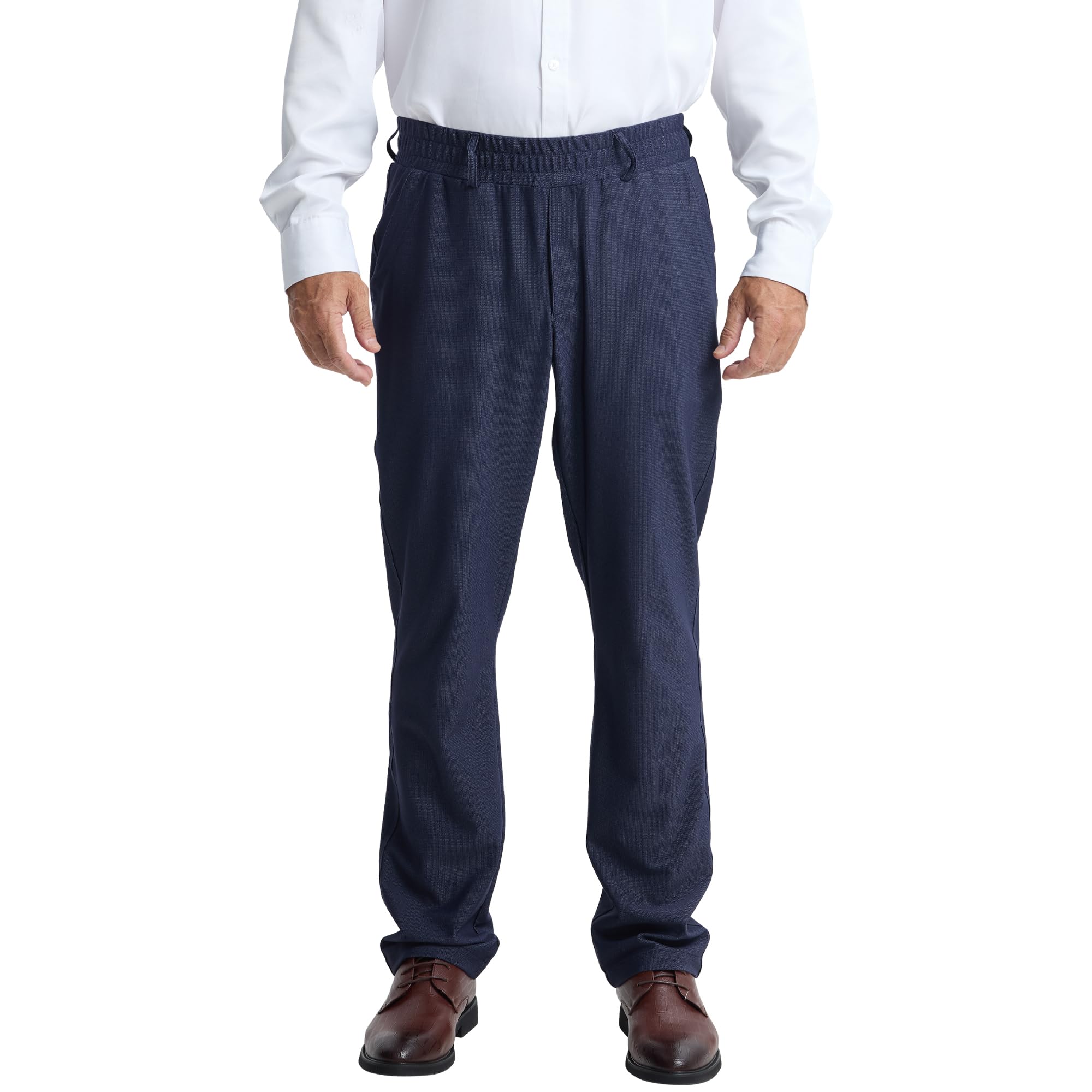 LETAOTAO Mens Elastic Waist Pants for Seniors