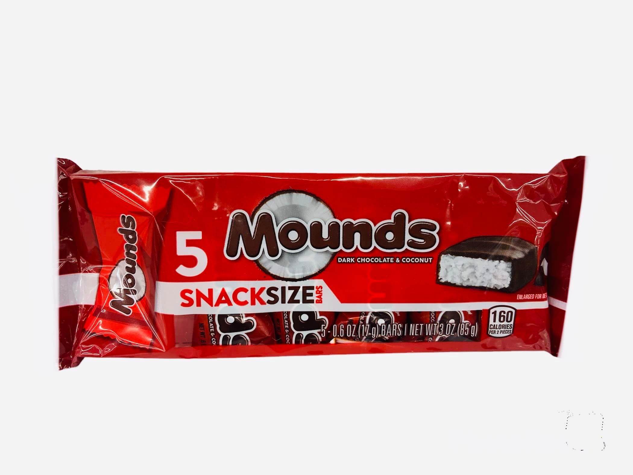 Hersey Mounds Dark Dark Chocolate & Coconut Mini Fun Size 1pk 5 Ct 3oz