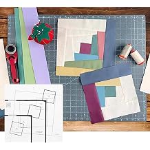 Wonky Log Cabin Trim Tool for 6/8/10inch Finished Blocks Sewing Rulers Quilt Rulers, Non-Slip Clear Acrylic Tailor Wonky Log Cabin Ruler for Sewing Lovers Set of Three Sizes