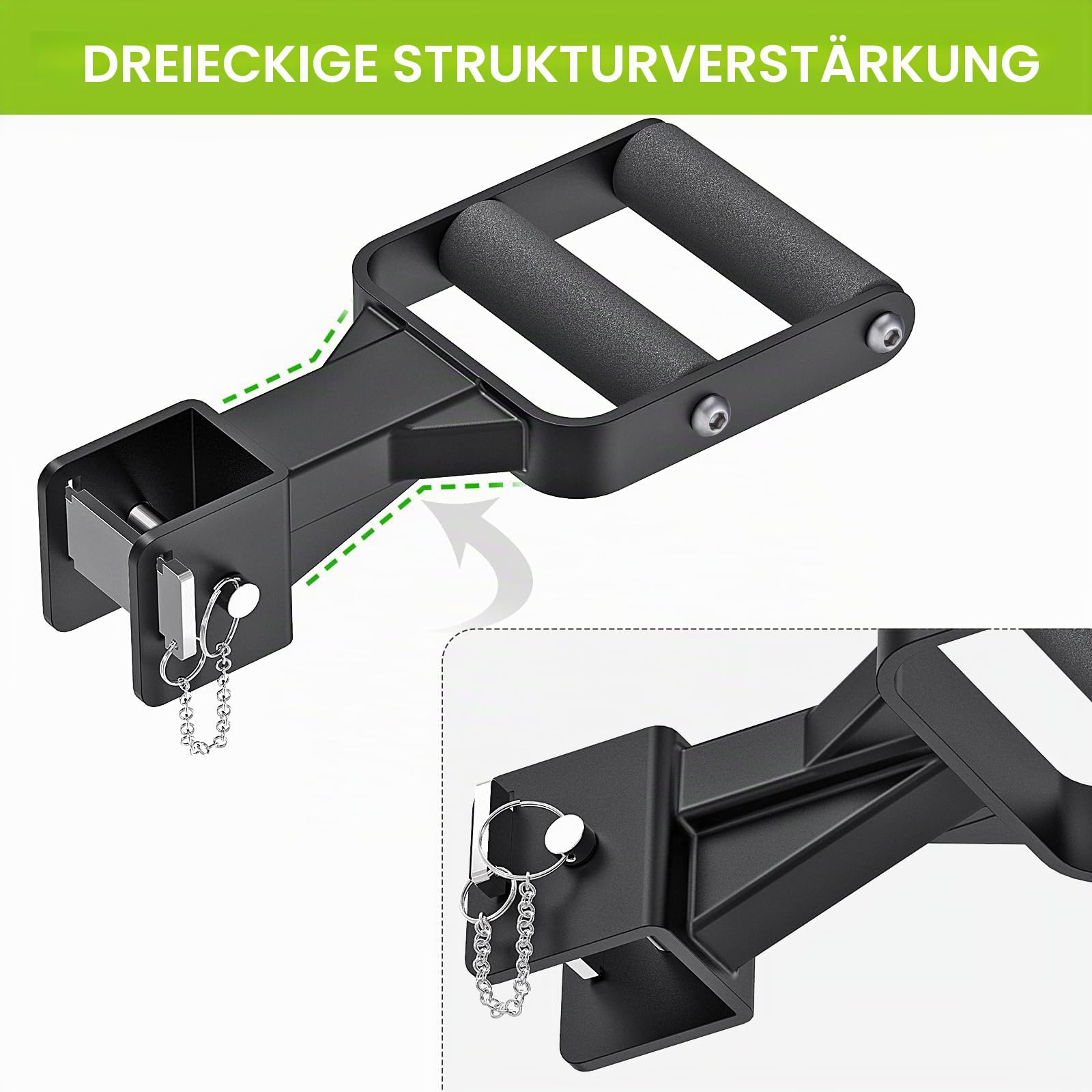 Kipika Muti-Grip Dip-Barren-Aufsatz für 5,1 x 5,1 cm und 7,6 x 7,6 cm Power-Rack, breite und schmale Griffe, Kniebeugenständer, Dip-Zubehör für Zuhause, Fitnessstudio, Fitness, Krafttraining