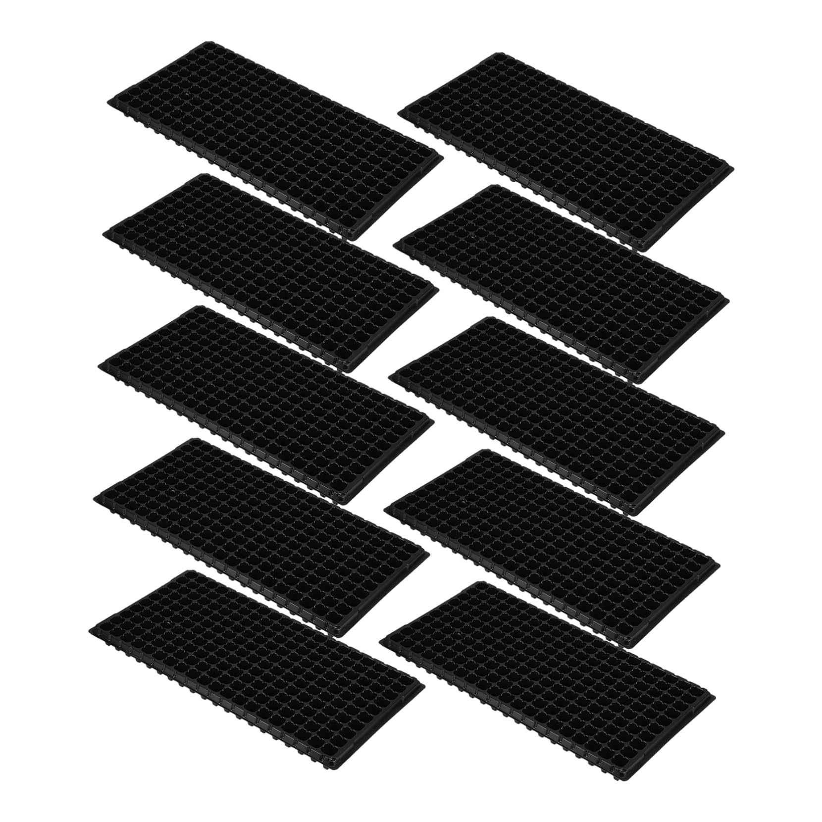 Plateaux de Culture de Germination en Pvc Noir 10 Pièces, 200 Cellules