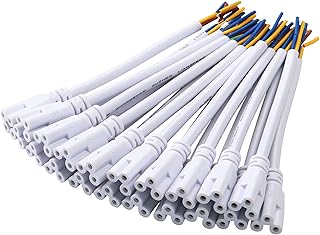 SinLoon T5 T8 LED Lamp Connecting Wire Ceiling Lights Daylight LED Integrated Tube Cable Linkable Cords for LED Tube Lamp Holder Socket Fittings (15cm,20-Pack)