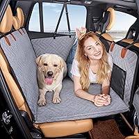Vista 11 de YJGF Extensor de asiento trasero, funda de asiento de perro para asiento trasero, funda de asiento de coche de fondo duro para perros, hamaca