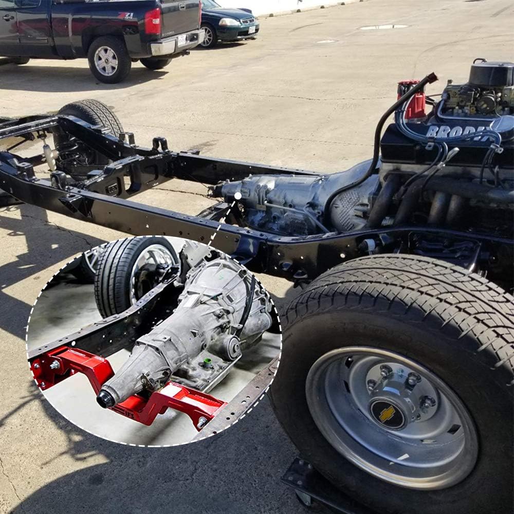 ELITEWILL LS Swap Transmission Crossmember with Black Powder Coating Fit for 1963-1972 Chevy C10 GM Full Size Pickup