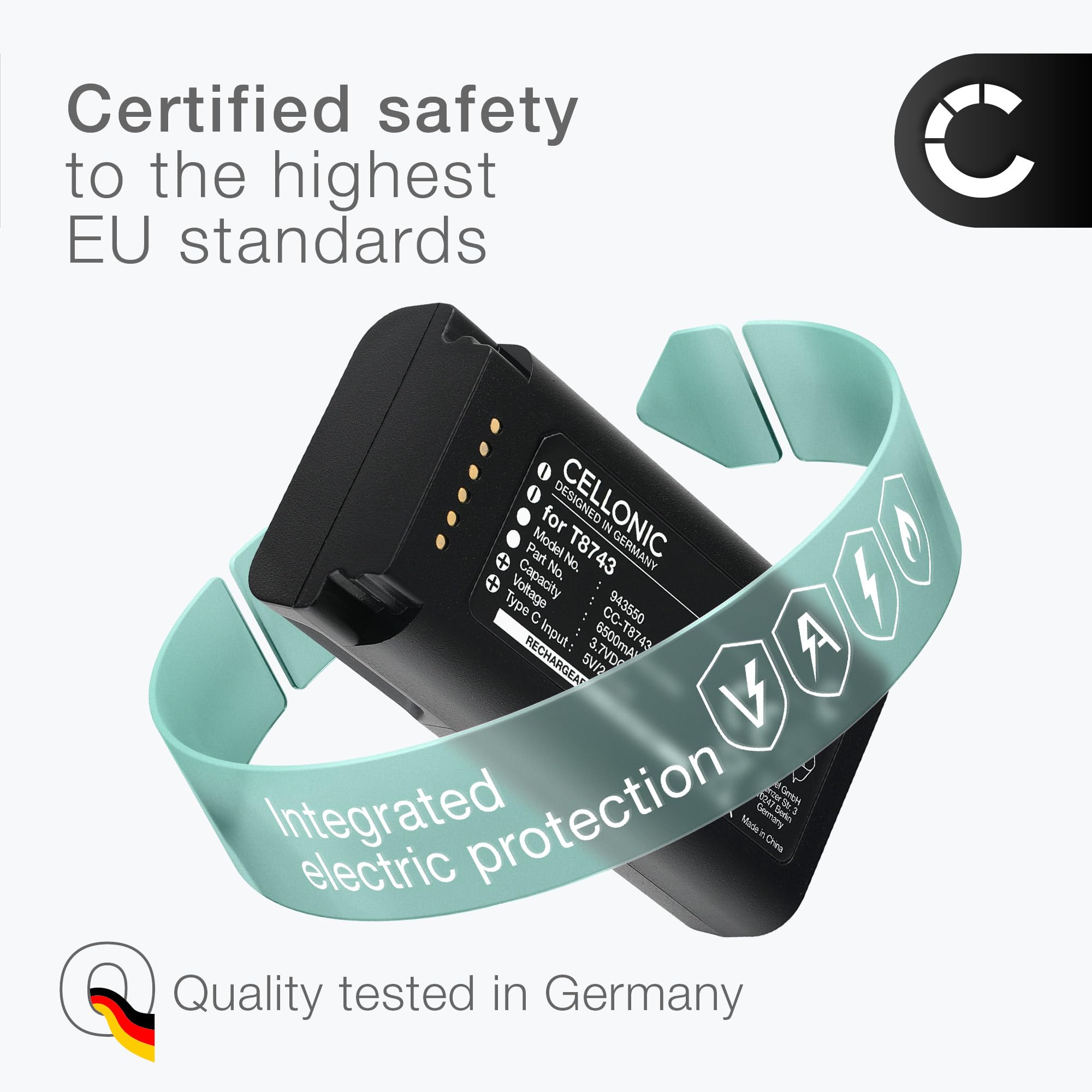 CELLONIC Akku kompatibel mit Eufy Video Doorbell E340, T8743