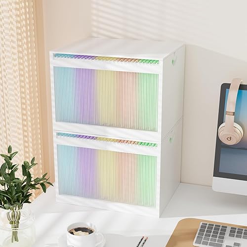 Miniatura 10 de Organizador de Archivos Colgantes de Bambú, Organizador de Archivos de Escritorio de Oficina para Tamaño Carta, Organizador de Carpetas de Archivos