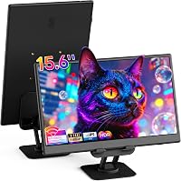 Yattberak 15.6" FHD IPS Wireless Portable Monitor for Laptop/PC - Auto Rotate Stand, G-Sensor, Eye Care, VESA, Travel Bag