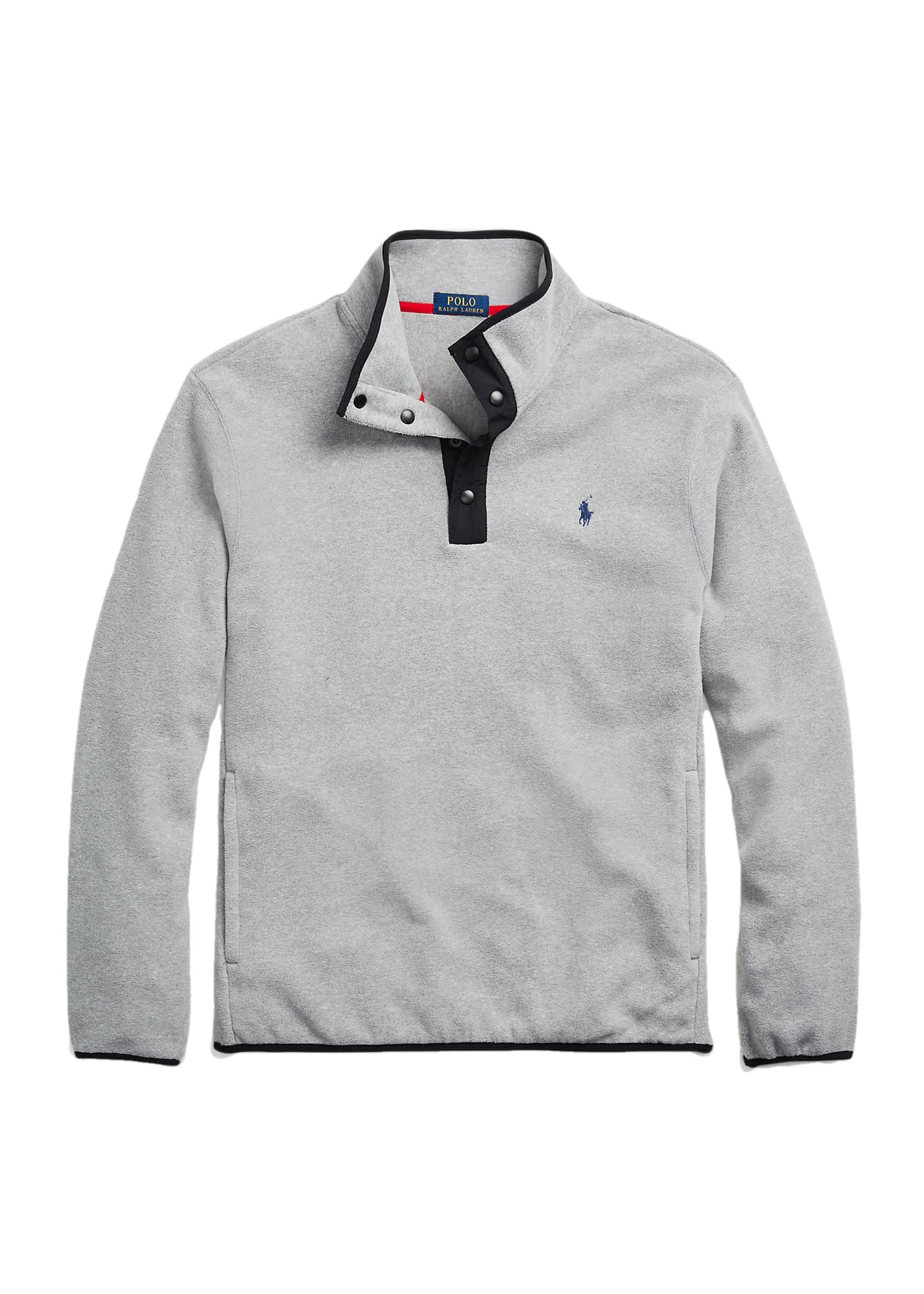Men's Fleece Pullover Jacket Sweater Snap Closure