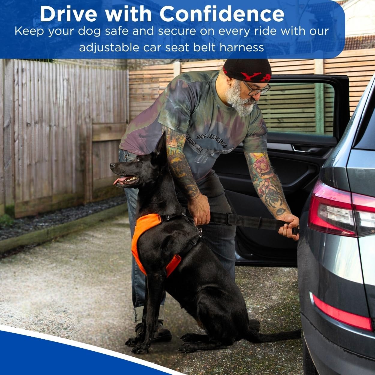 YAP Universal Pet Seat Belt® – Retractable Dog Car Harness Seat Belt, Adjustable Dog Car Seat Belt with Heavy Duty Swivel & Steel Clip Hook (Small-Medium)